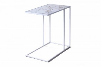 Журнальный столик Stone 018 (Прямоугольный) Металл/Керамика 500 Белый в Марусино - marusino.mebel54.com | фото
