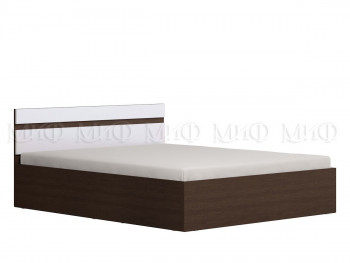 Ким кровать с подъемным механизмом 1,4 (Венге/белый глянец) в Марусино - marusino.mebel54.com | фото