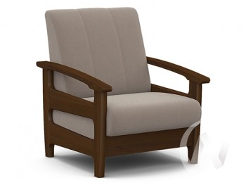 Кресло для отдыха Омега (орех лак/CATANIA COCOA) в Марусино - marusino.mebel54.com | фото