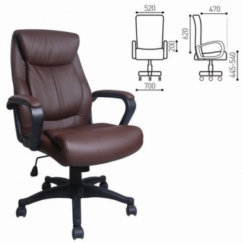 Кресло офисное BRABIX Enter EX-511 (коричневый) в Марусино - marusino.mebel54.com | фото