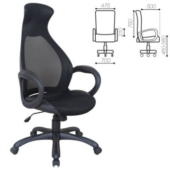 Кресло офисное BRABIX Genesis EX-517 (черное) в Марусино - marusino.mebel54.com | фото