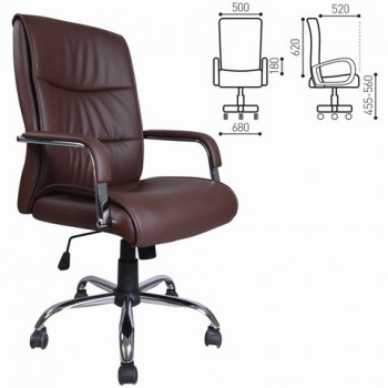 Кресло офисное BRABIX Space EX-508 (коричневый) в Марусино - marusino.mebel54.com | фото
