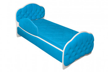 Кровать 180 Гармония 84 Ярко-голубой (мягкий бортик) в Марусино - marusino.mebel54.com | фото