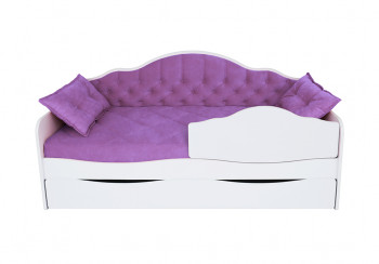 Кровать 180 серии Иллюзия Лайт 1 ящик 32 Фиолетовый (подушки) в Марусино - marusino.mebel54.com | фото
