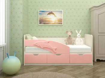 Кровать детская 1,8м Дельфин (Розовый металлик) в Марусино - marusino.mebel54.com | фото