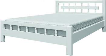 Кровать Натали-5 из массива сосны 1200*2000 Белый античный в Марусино - marusino.mebel54.com | фото