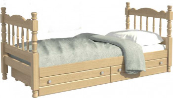 Кровать одинарная Аленка из массива сосны 800*1890 Сосна в Марусино - marusino.mebel54.com | фото