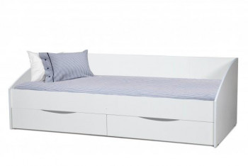 Кровать одинарная "Фея - 3" (симметричная) New/(белый / белый / ДВПО: белый) в Марусино - marusino.mebel54.com | фото