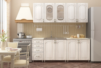 Кухонный гарнитур Лиза-1 (2,0м) (Белый/Сандал) в Марусино - marusino.mebel54.com | фото