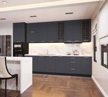 Кухонный гарнитур 1,8м Луксор высокие модули (Клен серый/корпус венге) в Марусино - marusino.mebel54.com | фото