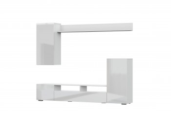 Мебель для гостиной МГС 4 (Белый/Белый глянец) в Марусино - marusino.mebel54.com | фото