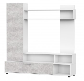 Мебель для гостиной "МГС 9" Белый / Цемент светлый в Марусино - marusino.mebel54.com | фото