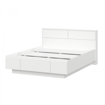Модульная система "Одри" Кровать двойная (1,6х2,0) серия 3 Белый в Марусино - marusino.mebel54.com | фото