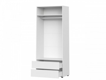 Модульная система "Токио" Шкаф двухстворчатый с двумя ящиками Белый текстурный / Белый текстурный в Марусино - marusino.mebel54.com | фото