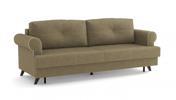 Оливер / диван - кровать 3-х местн. (еврокнижка) (велюр велутто коричневый 23 в Марусино - marusino.mebel54.com | фото