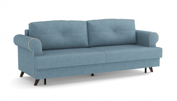 Оливер / диван - кровать 3-х местн. (еврокнижка) (велюр велутто серо-голубой в Марусино - marusino.mebel54.com | фото