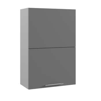 Ройс ПГПМ 600 Шкаф верхний Blum Aventos HF (Графит софт/корпус Серый) в Марусино - marusino.mebel54.com | фото