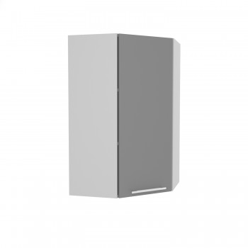 Ройс ВПУ 550 Шкаф верхний угловой высокий (Графит софт/корпус Серый) в Марусино - marusino.mebel54.com | фото