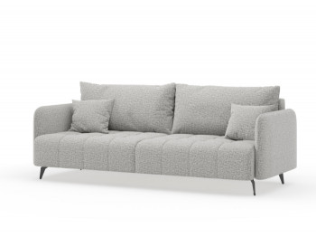 Валериан диван трёхместный прямой Светло-серый, ткань RICO FLEX 108 в Марусино - marusino.mebel54.com | фото
